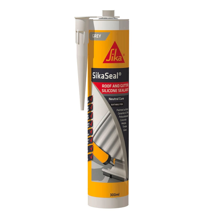 SikaSeal Roof and Gutter Silicone Sealant - 300ml (White)